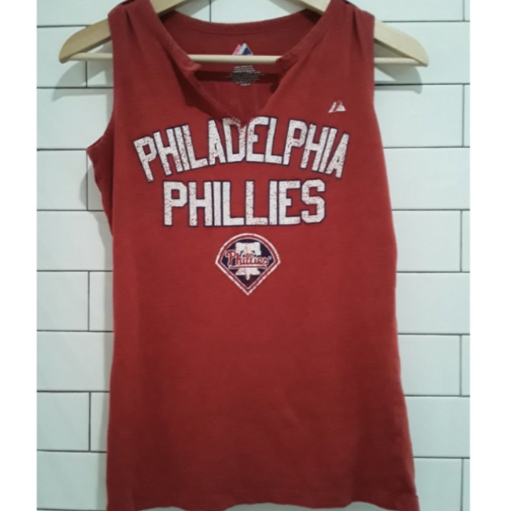 Red Philadelphia Phillies Utley #26 tank top shirt
